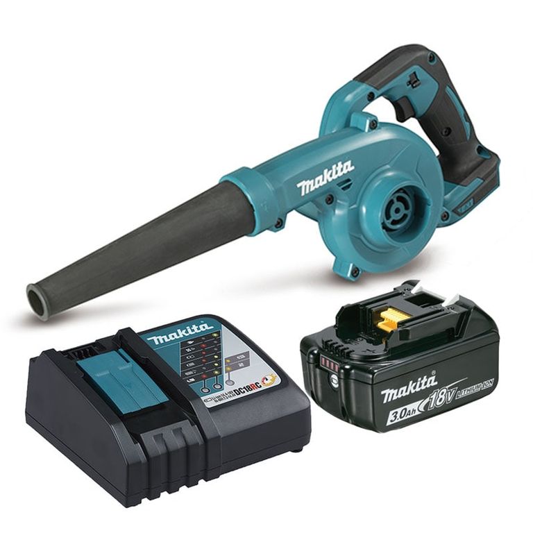 Sopladora 18V LXT 3.1m3/min + 1 bateria 18v 3ah + 1 cargador Makita DUB185