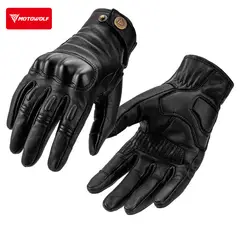 MOTOWOLF - GUANTES DE CUERO PARA MOTOWOLF TALLA XL