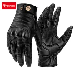 MOTOWOLF - GUANTES DE CUERO PARA MOTOWOLF TALLA 2XL