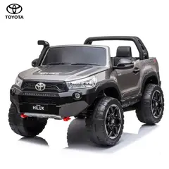 TOYOTA - Carro a Batería Toyota Hilux para Niños -RUGGED X- Gris