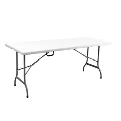 GENERICO - Mesa Plegable Tipo Maleta de 180cm Blanco