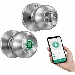 JPSYSTEMS - Cerradura Chapa Bluetooth Pomo Perilla para cuarto habitacion huella llave manual App TUYA SMART CZ3