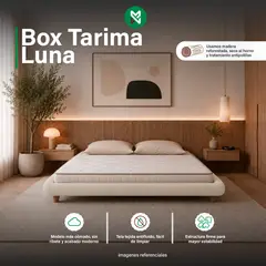 MUEBLES MACRUMO - Box tarima Luna - king 2 tarimas  - Beige claro