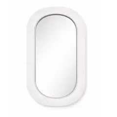 INSPIRA - Espejo Decorativo Ovalado de Pared 58 x 35 cm Blanco