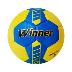 WINNER - PELOTA PARA BALONMANO HANDBALL TALLA 3 PU WINNER AZUL AMARILLO