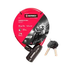 HERMEX - Candado Cadena Bicicleta Moto con Llave Hermex CB-15 15mm