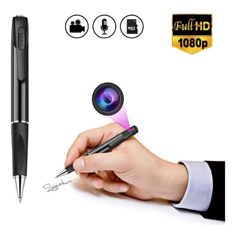 Lapicero Espía con Cámara Oculta W8 Doble Batería Full HD 1080P Ideal para Seguridad