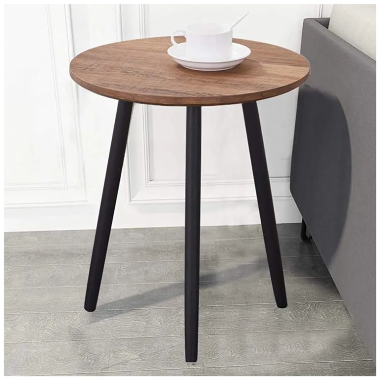 Mesa Auxiliar Redonda Estilo Nórdico 40x40x50