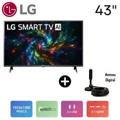 LG - Promo Televisor SMART 43LR6000PSA 43 Pulg + Antena