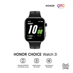 HONOR - HONOR CHOICE Watch 2i  Deportivo con Pantalla AMOLED, Monitoreo de Salud y Batería de Larga Duración