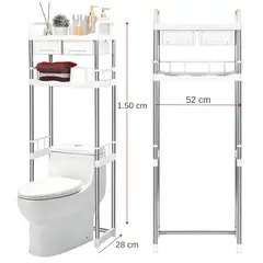 GENERICO - ESTANTE ORGANIZADOR DE BAÑO 3 NIVELES +CAJONERAS