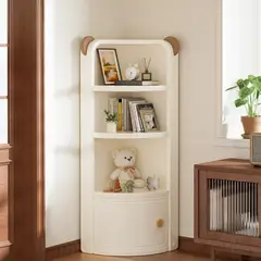 GENERICO - Armario esquinero montessori infantil blanco hasta 20kilos