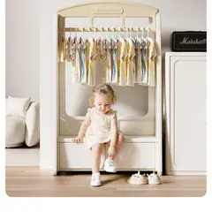 GENERICO - Armario montessori infantil beige hasta 15 kilos