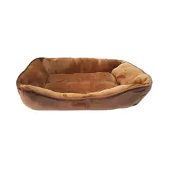 DENTITOY - Cama Puff Milou Dentitoy Comfort Marrón Talla XL