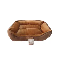 DENTITOY - Cama Puff Milou Dentitoy Comfort Marrón Talla L