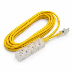 GENERICO - Extensión Eléctrica Vulcanizado 3 Metros x 3 Tomas AMARILLA