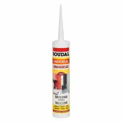 SOUDAL - Silicona Blanca SOUDAL Multiusos 280 ml Sellador Profesional