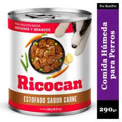 RICOCAN - Estofado para Perro Mediano Grande Ricocan Carne 290gr