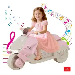 TOYUN TOYUN - Moto A Batería Infantil 6v Con 3 Ruedas Multifuncional Rosa