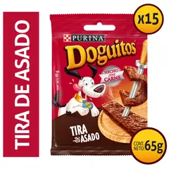 DOGUITOS - SNACK DE PERRO DOGUITOS TIRA ASADO 15x65G