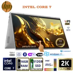 HP - Laptop HP OmniBook 5 Flip x360 14-FP0023DX Intel Core 7  Ram 16GB Disco 512GB SSD 14"  Tactil Windows 11