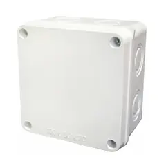GENERICO - CAJA DE PASE 100 X 100 X 70 DE PVC  PACK X 3UNID