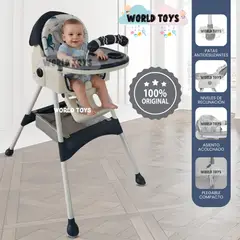 Baby - Silla de Comer Didactico «ARIS» con juguete Blue