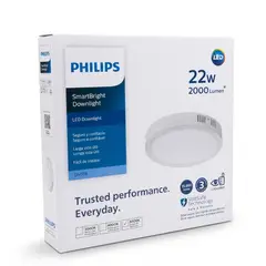 PHILIPS - Panel LED Circular Para Adosar 22W  Luz Fría o Blanca Philips