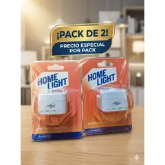 HOME LIGHT - PACK 2 ADAPTADOR MULTIPLE BLANCO
