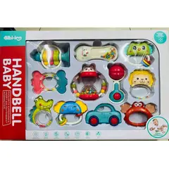 GENERICO - SET DE 11 SONAJEROS ANIMALES HANDBELL BABY