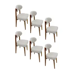 GENERICO - Set x6 Sillas de Comedor Media Luna