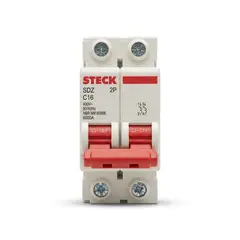STECK - Llave térmica Interruptor Termomagnético 2P 16A 10KA 400V STECK