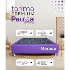 PAUZA - BASE BOX TARIMA PAUZA QUEEN MORADO