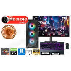 AMD - Computadora Enovu AMD Ryzen 5 8400F 16GB 1TB SSD 27" RTX 3050 6GB Windows 11 Pro