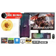 AMD - Computadora Enovu AMD Ryzen 9 9950X 32GB 2TB SSD 32" RTX 5090 32GB Windows 11 Pro