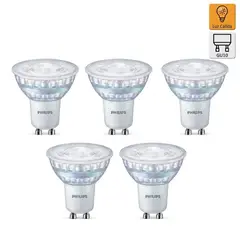 PHILIPS - Pack x5 Foco Dicroico LED GU10 4.6W Luz Cálida PHILIPS