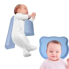 TERAFLEX - COJIN ANTICAIDAS + ALMOHADA ANTICABEZA PLANA BEBÉ CELESTE  TERAFLEX