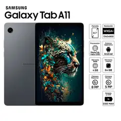 SAMSUNG - Tablet Samsung Galaxy Tab A11 de 8.7 SM-X133 4GB / 64GB Wi-Fi Gray - SM-X133NZAAPEO