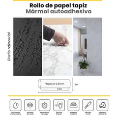DECOKASA - Rollo Autoadhesivo Decokasa Tapiz Tipo Mármol Pietra Serena 1.2m x 3m