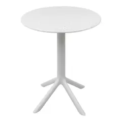 GENERICO - Mesa Circular Comedor Jardín Terraza 60 cm Blanco