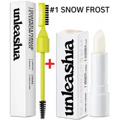 UNLEASHIA - DUO Unleashia Shaper Pomade Eyebrow Fixer 8g NO1 CLEAR + Glacier Vegan Lip Balm 3.3g 1 Snow Frost