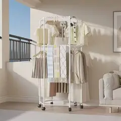 GENERICO - Organizador de ropa Hexagonal Giratorio de 360 blanco