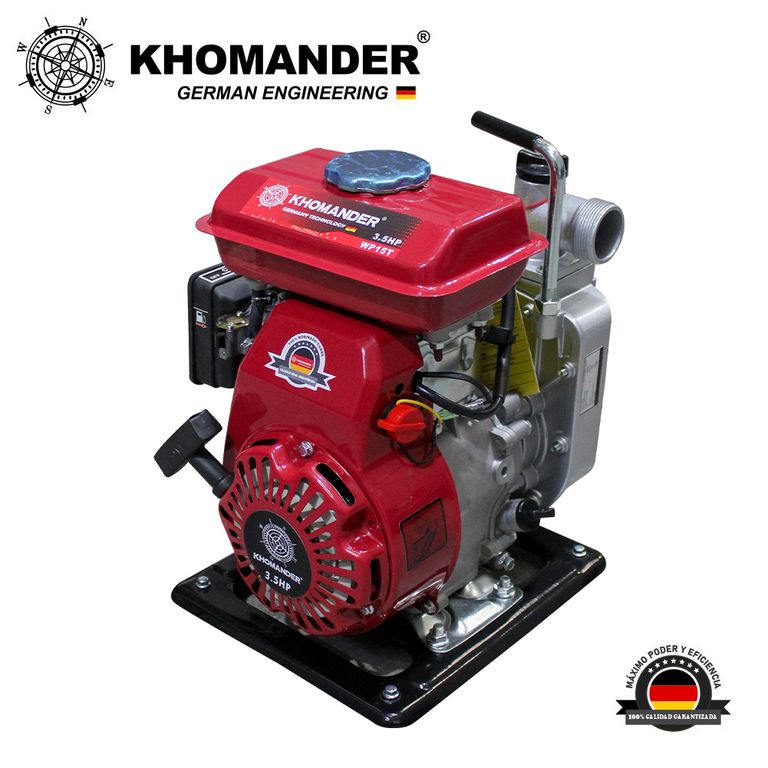 MOTOBOMBA GASOLINERA 1.5 x 1.5 MOTOR 3.5 HP - KHOMANDER