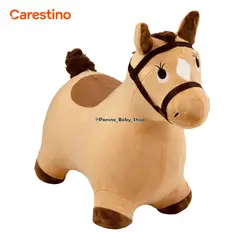 CARESTINO - Saltarín Peluche Inflable para Bebé CARESTINO -ZOO- Caballo Marron