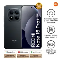 REDMI - CELULAR XIAOMI REDMI NOTE 15 PRO+ 5G 12GB RAM 512GB ROM COLOR BLACK