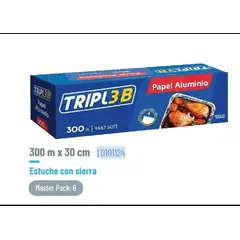 GENERICO - PAPEL ALUMINIO 300M X 30CM TRIPLEB