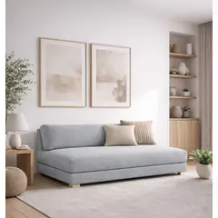 ARTSOFA - Banqueta Tres Cuerpos Aria Gris Antifluido