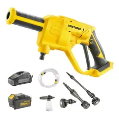 UYUSTOOLS - Hidrolavadora inalámbrica 24 bar + 1 batería 4ah y cargador