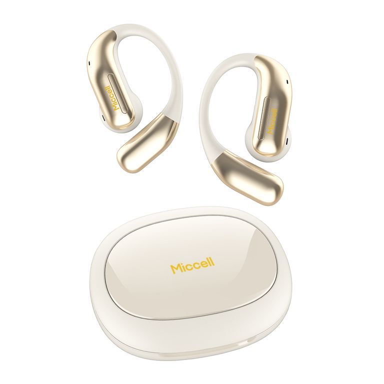 Miccell Audífonos Bluetooth TWS Deportivos con Gancho para Oreja