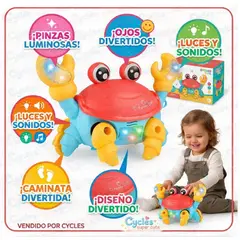 GENERICO - Cangrejo Bailarin Musical con Luces LED  Juguete Interactivo para Bebés y Niños